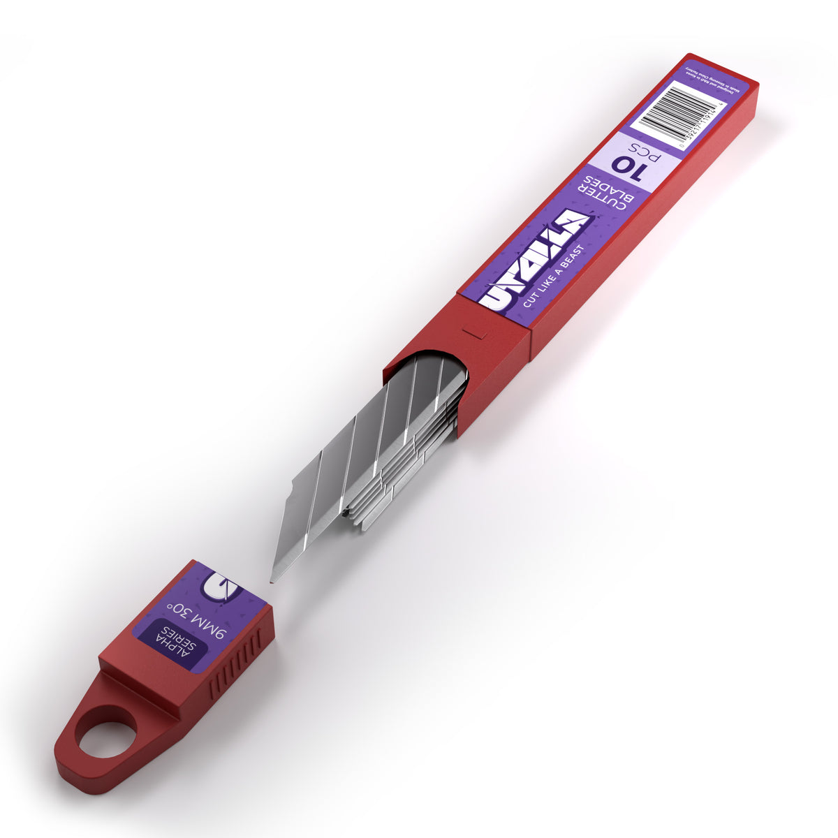 CUTZILLA 9mm 30° Snap off blades - Silver TeckWrap Europe